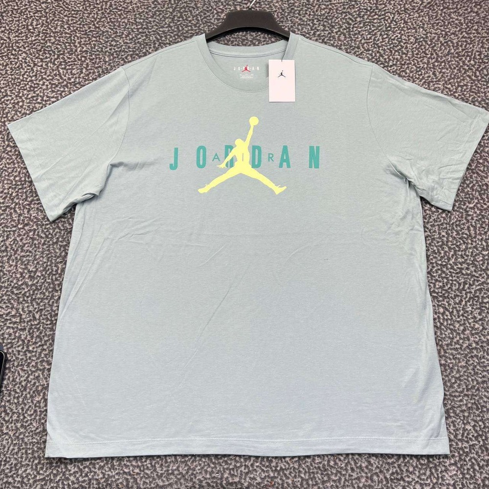 Air Jordan Shirt Men XXL Blue Jumpman Short Sleeve Crew‎ Neck Cotton New 2XL